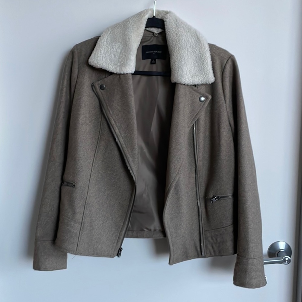 Banana Republic Sherpa Moto Jacket - Size S